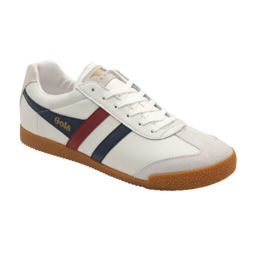 Gola Classics - Harrier Leather Trainers White Navy Red