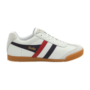 Gola - Harrier Leather Trainers White Navy Red