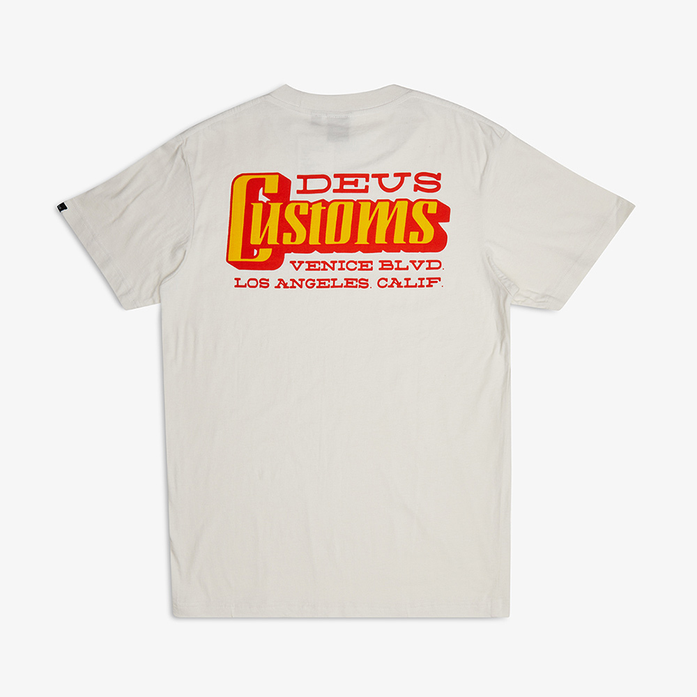 Deus – Strypes T-Shirt Vintage White | Eddie Franks Rye