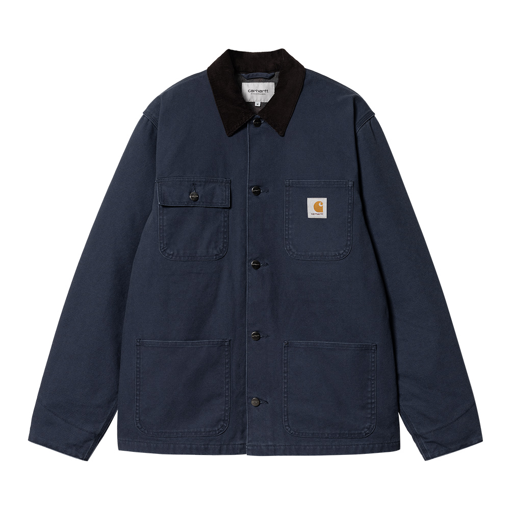 Carhartt - Michigan Hamilton Blue Black Heavy Stone Wash Coat